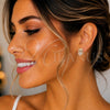 Arete Dormilona 02.336.0143.1 Plata Rodinada, Diseño de Búho, con Micro Pave Blanca y Negro, Pulido, Tono Rosado