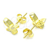 Arete Dormilona 02.336.0160.2 Plata Rodinada, Diseño de Mariposa, con Micro Pave Blanca, Pulido, Tono Dorado