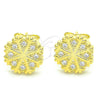 Arete Dormilona 02.336.0036.2 Plata Rodinada, con Micro Pave Blanca, Pulido, Tono Dorado