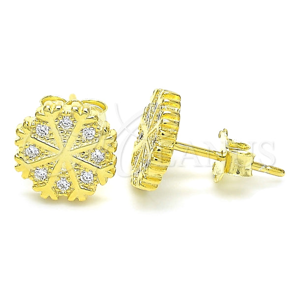 Arete Dormilona 02.336.0036.2 Plata Rodinada, con Micro Pave Blanca, Pulido, Tono Dorado