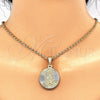 Dije Religioso 05.351.0064 Oro Laminado, Diseño de Guadalupe, Diamantado, Tres Tonos