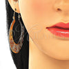 Argolla Grande 02.351.0047.50 Oro Laminado, Diseño de Guadalupe y Flor, Pulido, Tres Tonos