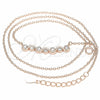 Collares con Dije 04.336.0140.1.16 Plata Rodinada, con Zirconia Cubica Blanca, Pulido, Tono Rosado (Grosor 01 MM, 16 Pulgadas de Largo)