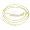 Collares con Dije 04.336.0140.2.16 Plata Rodinada, con Zirconia Cubica Blanca, Pulido, Tono Dorado (Grosor 01 MM, 16 Pulgadas de Largo)