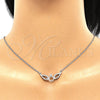 Collares con Dije 04.336.0147.16 Plata Rodinada, con Zirconia Cubica Blanca y Cristal Blanca, Pulido, Rodinado (Grosor 01 MM, 16 Pulgadas de Largo)