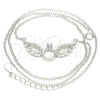 Collares con Dije 04.336.0147.16 Plata Rodinada, con Zirconia Cubica Blanca y Cristal Blanca, Pulido, Rodinado (Grosor 01 MM, 16 Pulgadas de Largo)