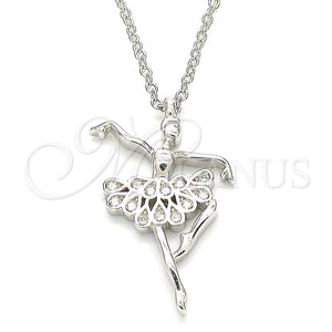 Collares con Dije 04.336.0157.16 Plata Rodinada, con Zirconia Cubica Blanca, Pulido, Rodinado (Grosor 01 MM, 16 Pulgadas de Largo)