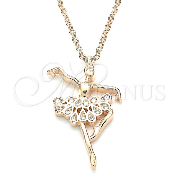 Collares con Dije 04.336.0157.1.16 Plata Rodinada, con Zirconia Cubica Blanca, Pulido, Tono Rosado (Grosor 01 MM, 16 Pulgadas de Largo)