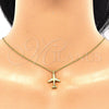 Collares con Dije 04.336.0159.2.16 Plata Rodinada, con Zirconia Cubica Blanca, Pulido, Tono Dorado (Grosor 01 MM, 16 Pulgadas de Largo)