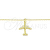 Collares con Dije 04.336.0159.2.16 Plata Rodinada, con Zirconia Cubica Blanca, Pulido, Tono Dorado (Grosor 01 MM, 16 Pulgadas de Largo)
