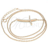 Collares con Dije 04.336.0180.1.16 Plata Rodinada, Diseño de Cruz, con Zirconia Cubica Blanca, Pulido, Tono Rosado (Grosor 01 MM, 16 Pulgadas de Largo)