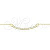 Collares con Dije 04.336.0182.2.16 Plata Rodinada, Diseño de Corazón, con Zirconia Cubica Blanca, Pulido, Tono Dorado (Grosor 01 MM, 16 Pulgadas de Largo)