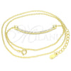 Collares con Dije 04.336.0182.2.16 Plata Rodinada, Diseño de Corazón, con Zirconia Cubica Blanca, Pulido, Tono Dorado (Grosor 01 MM, 16 Pulgadas de Largo)