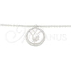 Collares con Dije 04.336.0186.16 Plata Rodinada, con Zirconia Cubica Blanca, Pulido, Rodinado (Grosor 01 MM, 16 Pulgadas de Largo)