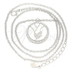 Collares con Dije 04.336.0186.16 Plata Rodinada, con Zirconia Cubica Blanca, Pulido, Rodinado (Grosor 01 MM, 16 Pulgadas de Largo)