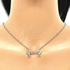 Collares con Dije 04.336.0188.16 Plata Rodinada, Diseño de Angel y Infinito, con Zirconia Cubica Blanca, Pulido, Rodinado (Grosor 01 MM, 16 Pulgadas de Largo)