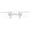 Collares con Dije 04.336.0188.16 Plata Rodinada, Diseño de Angel y Infinito, con Zirconia Cubica Blanca, Pulido, Rodinado (Grosor 01 MM, 16 Pulgadas de Largo)