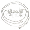 Collares con Dije 04.336.0188.16 Plata Rodinada, Diseño de Angel y Infinito, con Zirconia Cubica Blanca, Pulido, Rodinado (Grosor 01 MM, 16 Pulgadas de Largo)