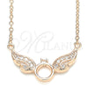 Collares con Dije 04.336.0197.1.16 Plata Rodinada, con Zirconia Cubica Blanca, Pulido, Tono Rosado (Grosor 01 MM, 16 Pulgadas de Largo)