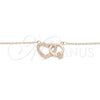 Collares con Dije 04.336.0023.1.16 Plata Rodinada, Diseño de Corazón, con Zirconia Cubica Blanca y Cristal Blanca, Pulido, Tono Rosado (Grosor 01 MM, 16 Pulgadas de Largo)