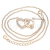 Collares con Dije 04.336.0023.1.16 Plata Rodinada, Diseño de Corazón, con Zirconia Cubica Blanca y Cristal Blanca, Pulido, Tono Rosado (Grosor 01 MM, 16 Pulgadas de Largo)