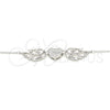 Collares con Dije 04.336.0198.16 Plata Rodinada, Diseño de Corazón, con Zirconia Cubica Blanca, Pulido, Rodinado (Grosor 02 MM, 16 Pulgadas de Largo)