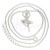 Collares con Dije 04.336.0199.16 Plata Rodinada, con Zirconia Cubica Blanca, Pulido, Rodinado (Grosor 01 MM, 16 Pulgadas de Largo)