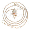 Collares con Dije 04.336.0200.1.16 Plata Rodinada, Diseño de Flor y Mariposa, con Zirconia Cubica Blanca y Cristal Blanca, Pulido, Tono Rosado (Grosor 01 MM, 16 Pulgadas de Largo)