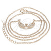 Collares con Dije 04.336.0005.1.16 Plata Rodinada, con Zirconia Cubica Blanca y Cristal Blanca, Pulido, Tono Rosado (Grosor 01 MM, 16 Pulgadas de Largo)