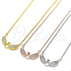 Collares con Dije 04.336.0005.1.16 Plata Rodinada, con Zirconia Cubica Blanca y Cristal Blanca, Pulido, Tono Rosado (Grosor 01 MM, 16 Pulgadas de Largo)