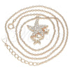 Collares con Dije 04.336.0202.1.16 Plata Rodinada, Diseño de Estrella, con Zirconia Cubica Blanca, Pulido, Tono Rosado (Grosor 01 MM, 16 Pulgadas de Largo)