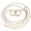 Collares con Dije 04.336.0030.1.16 Plata Rodinada, con Zirconia Cubica Blanca, Pulido, Tono Rosado (Grosor 01 MM, 16 Pulgadas de Largo)