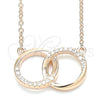 Collares con Dije 04.336.0030.1.16 Plata Rodinada, con Zirconia Cubica Blanca, Pulido, Tono Rosado (Grosor 01 MM, 16 Pulgadas de Largo)