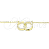 Collares con Dije 04.336.0030.2.16 Plata Rodinada, con Zirconia Cubica Blanca, Pulido, Tono Dorado (Grosor 01 MM, 16 Pulgadas de Largo)