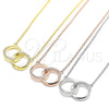 Collares con Dije 04.336.0030.2.16 Plata Rodinada, con Zirconia Cubica Blanca, Pulido, Tono Dorado (Grosor 01 MM, 16 Pulgadas de Largo)