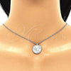 Collares con Dije 04.336.0209.16 Plata Rodinada, con Zirconia Cubica Blanca, Pulido, Rodinado (Grosor 01 MM, 16 Pulgadas de Largo)