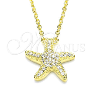 Collares con Dije 04.336.0210.2.16 Plata Rodinada, con Blanca Zirconia Cubica, Pulido, Tono Dorado (02 MM Thickness, 16 Inches Length)