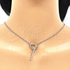 Collares con Dije 04.336.0214.16 Plata Rodinada, con Zirconia Cubica Blanca, Pulido, Rodinado (Grosor 01 MM, 16 Pulgadas de Largo)
