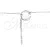 Collares con Dije 04.336.0214.16 Plata Rodinada, con Zirconia Cubica Blanca, Pulido, Rodinado (Grosor 01 MM, 16 Pulgadas de Largo)
