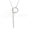 Collares con Dije 04.336.0214.16 Plata Rodinada, con Zirconia Cubica Blanca, Pulido, Rodinado (Grosor 01 MM, 16 Pulgadas de Largo)