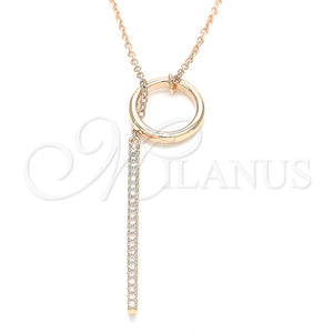 Collares con Dije 04.336.0214.1.16 Plata Rodinada, con Zirconia Cubica Blanca, Pulido, Tono Rosado (Grosor 01 MM, 16 Pulgadas de Largo)