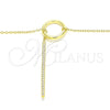 Collares con Dije 04.336.0214.2.16 Plata Rodinada, con Zirconia Cubica Blanca, Pulido, Tono Dorado (Grosor 01 MM, 16 Pulgadas de Largo)