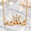 Collares con Dije 04.336.0015.1.16 Plata Rodinada, Diseño de Corona, con Zirconia Cubica Blanca, Pulido, Tono Rosado (Grosor 01 MM, 16 Pulgadas de Largo)