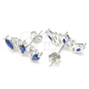 Arete Dormilona 02.371.0007 Plata Rodinada, con Zirconia Cubica Zafiro Azul, Pulido, Rodinado