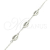 Pulsera Elegante 03.332.0001.07 Plata Rodinada, Pulido, Rodinado (Grosor 01 MM, 7 Pulgadas de Largo)