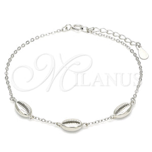 Pulsera Elegante 03.332.0001.07 Plata Rodinada, Pulido, Rodinado (Grosor 01 MM, 7 Pulgadas de Largo)