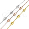 Pulsera Elegante 03.332.0001.07 Plata Rodinada, Pulido, Rodinado (Grosor 01 MM, 7 Pulgadas de Largo)
