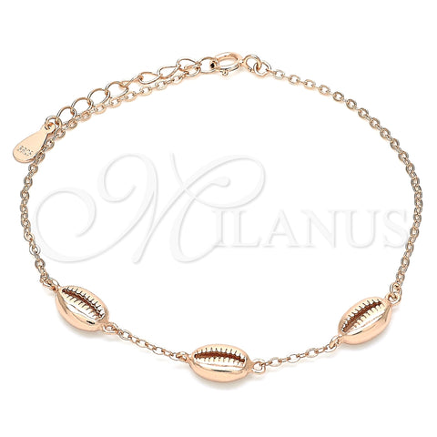 Pulsera Elegante 03.332.0001.1.07 Plata Rodinada, Pulido, Tono Rosado (Grosor 01 MM, 7 Pulgadas de Largo)