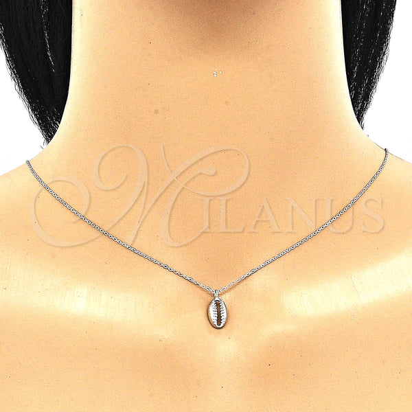 Collares con Dije 04.332.0001.16 Plata Rodinada, Pulido, Rodinado (Grosor 01 MM, 16 Pulgadas de Largo)