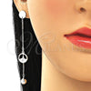Arete Dormilona 02.186.0198 Plata Rodinada, Diseño de Bola, con Micro Pave Blanca, Pulido, Rodinado